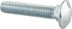 Value Collection - 1/2-13 UNC 2-3/4" Length Under Head, Standard Square Neck, Carriage Bolt - Grade 5 Steel, Zinc-Plated Finish - Makers Industrial Supply