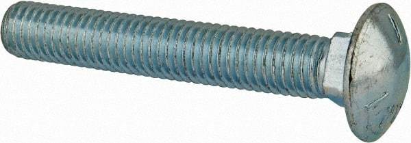 Value Collection - 1/2-13 UNC 3-1/4" Length Under Head, Standard Square Neck, Carriage Bolt - Grade 5 Steel, Zinc-Plated Finish - Makers Industrial Supply