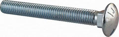 Value Collection - 1/2-13 UNC 4" Length Under Head, Standard Square Neck, Carriage Bolt - Grade 5 Steel, Zinc-Plated Finish - Makers Industrial Supply