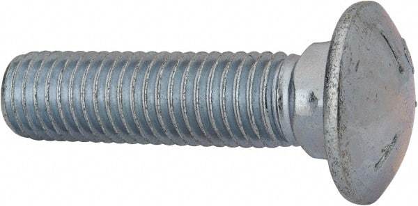 Value Collection - 5/8-11 UNC 2-1/2" Length Under Head, Standard Square Neck, Carriage Bolt - Grade 5 Steel, Zinc-Plated Finish - Makers Industrial Supply