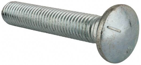 Value Collection - 5/8-11 UNC 3-1/2" Length Under Head, Standard Square Neck, Carriage Bolt - Grade 5 Steel, Zinc-Plated Finish - Makers Industrial Supply