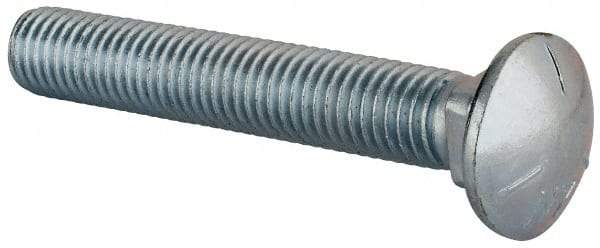 Value Collection - 5/8-11 UNC 4" Length Under Head, Standard Square Neck, Carriage Bolt - Grade 5 Steel, Zinc-Plated Finish - Makers Industrial Supply