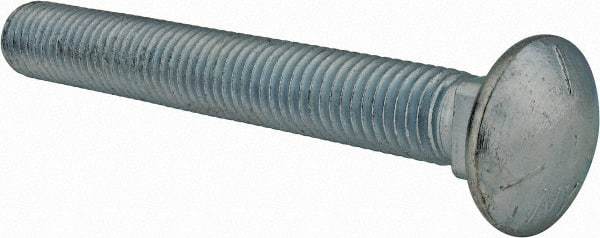 Value Collection - 5/8-11 UNC 5" Length Under Head, Standard Square Neck, Carriage Bolt - Grade 5 Steel, Zinc-Plated Finish - Makers Industrial Supply