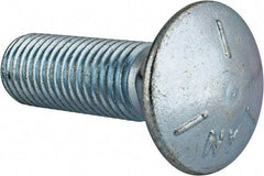 Value Collection - 3/4-10 UNC 2-1/2" Length Under Head, Standard Square Neck, Carriage Bolt - Grade 5 Steel, Zinc-Plated Finish - Makers Industrial Supply