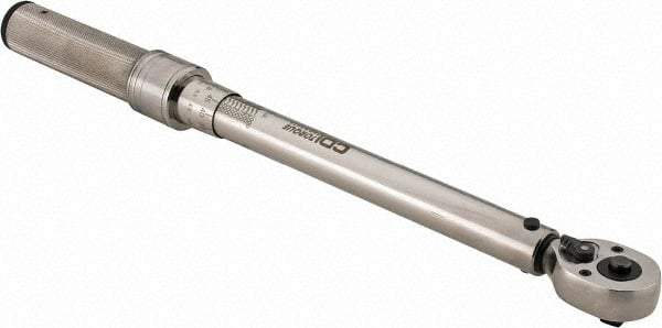 CDI - 3/8" Drive Micrometer Torque Wrench - 150 In/Lb to 1,000 In/Lb Torque, 16" OAL, 0.6 N/m Graduation, Pear Head - Makers Industrial Supply