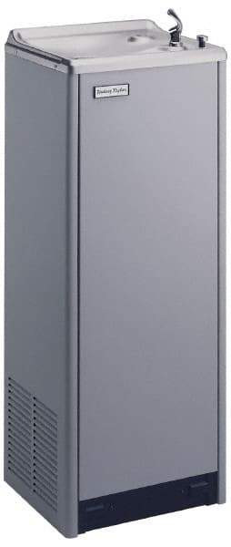 Halsey Taylor - 8 GPH Cooling Capacity Deluxe Floor Standing Water Cooler & Fountain - 0.16 hp, Optional Glass Filler Sold Separately - Makers Industrial Supply