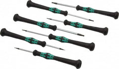 Wera - 7 Piece, 0.7 to 3mm Hex Driver Set - Comes in Cardboard Box - Makers Industrial Supply