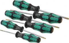 Wera - 6 Piece T8 to T30 Torx Driver Set - T8, T10, T15, T20, T25, T30 - Makers Industrial Supply