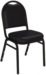 NPS - Vinyl Black Stacking Chair - Black Frame, 17 Inch Wide x 21 Inch Deep x 34 Inch High - Makers Industrial Supply