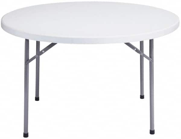 NPS - 29-1/2" High x 48" Diam, Round Folding Table - Speckled Gray - Makers Industrial Supply