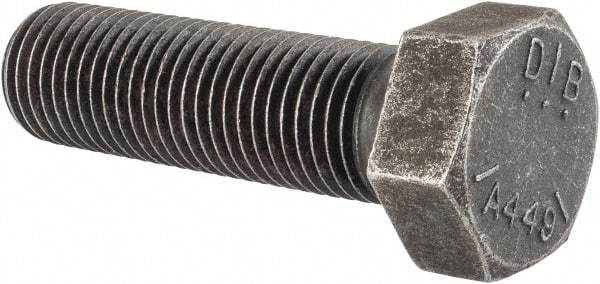 Value Collection - 1-3/4 - 5 UNC, 6" Length Under Head Hex Head Cap Screw - Partially Threaded, Grade 5 Steel, Uncoated, 2-5/8" Hex - Makers Industrial Supply