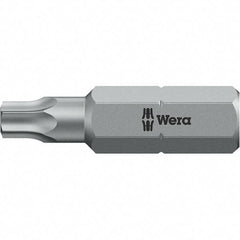 Wera - 1/4" Drive T20 Torx Screwdriver Bit - 1" OAL, Insert Bit - Makers Industrial Supply