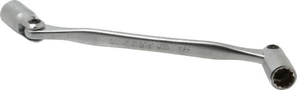 Facom - 10 x 11mm, 12 Point, Satin Chrome Coated, Double Flex-End Socket Wrench - 7-21/32" OAL, 18mm Head Thickness - Makers Industrial Supply