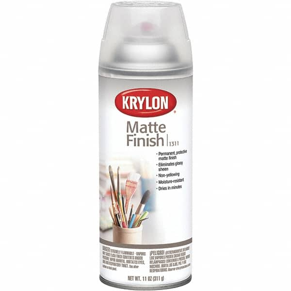 Krylon - Clear, Matte, Acrylic Enamel Spray Paint - 15 to 20 Sq Ft per Can, 16 oz Container - Makers Industrial Supply