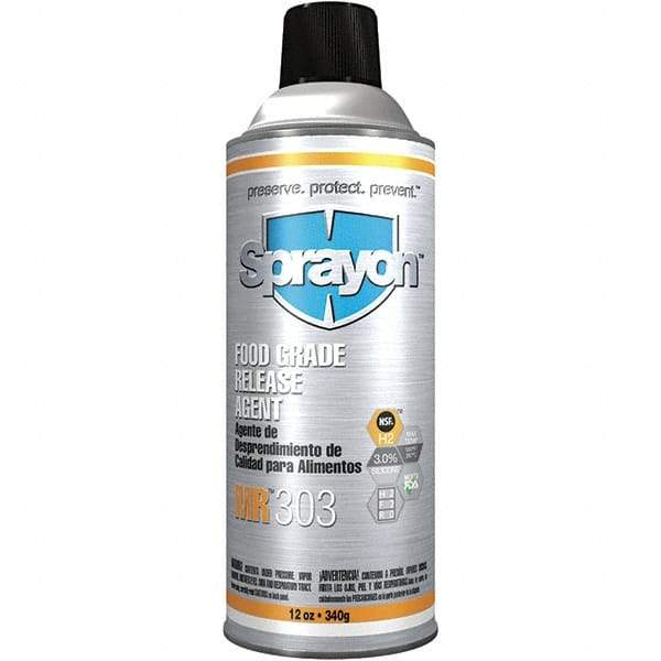 Sprayon - 16 Ounce Aerosol Can, Clear, General Purpose Mold Release - Food Grade, Silicone Composition - Makers Industrial Supply