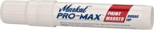 Markal - White Paint Marker - Broad Tip, Alcohol Base Ink - Makers Industrial Supply