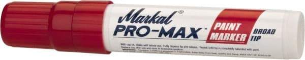 Markal - Red Paint Marker - Broad Tip, Alcohol Base Ink - Makers Industrial Supply