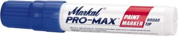 Markal - Blue Paint Marker - Broad Tip, Alcohol Base Ink - Makers Industrial Supply