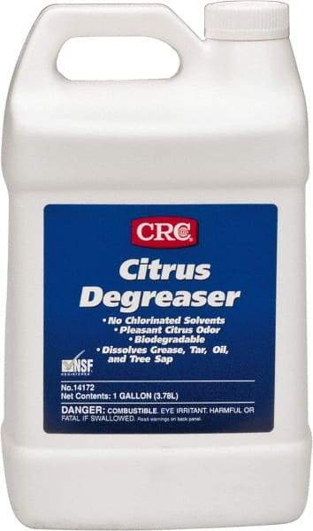 CRC - 1 Gal Bottle Cleaner/Degreaser - Liquid, Citrus & Petroleum Distillate, Citrus - Makers Industrial Supply