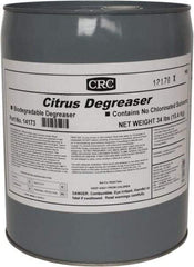 CRC - 5 Gal Bucket Cleaner/Degreaser - Liquid, Citrus & Petroleum Distillate, Citrus - Makers Industrial Supply