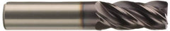 Kennametal - 5/8", 3 Flute, Single End, Solid Carbide, 0.06" Corner Radius End Mill - 5-1/4" OAL, 37° Helix, Right Hand Flute, 3" LOC, Right Hand Cut - Makers Industrial Supply