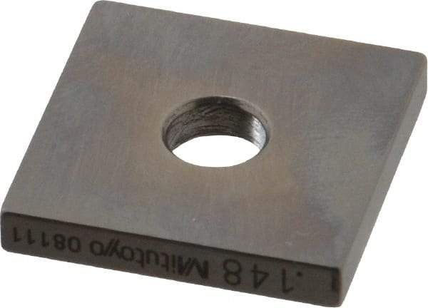 Mitutoyo - 0.148" Square Steel Gage Block - Accuracy Grade 0, Includes Certificate of Inspection - Makers Industrial Supply