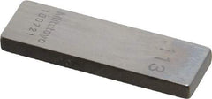 Mitutoyo - 0.113" Rectangular Steel Gage Block - Accuracy Grade 0, Includes Certificate of Inspection - Makers Industrial Supply