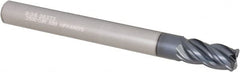 SGS - 1/4", 4 Flute, Single End, Solid Carbide, 0.03" Corner Radius End Mill - 2-1/2" OAL, Right Hand Flute, 1/2" LOC, Right Hand Cut - Makers Industrial Supply