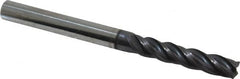 Accupro - 1/4", 4 Flute, Single End, Solid Carbide, Corner Chamfer End Mill - 3" OAL, Right Hand Flute, 1-1/4" LOC, Right Hand Cut - Makers Industrial Supply