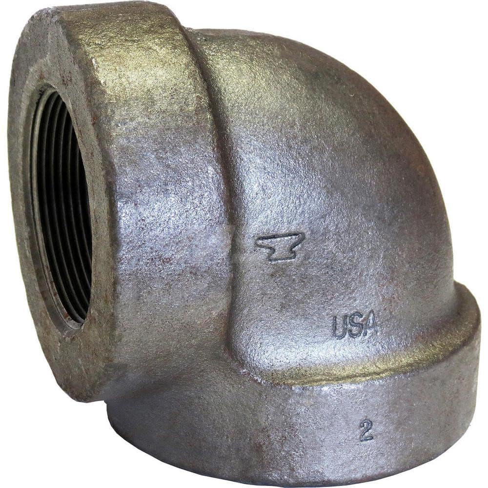 Black 90 ° Elbow: 1-1/2″, 250 psi, Threaded Cast Iron, Black Finish, Class 250