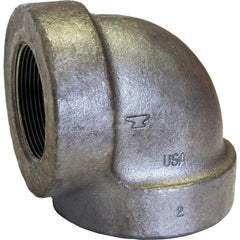 Black 90 ° Elbow: 2″, 250 psi, Threaded Cast Iron, Black Finish, Class 250