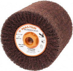 WALTER Surface Technologies - 4-1/2" Diam Aluminum Oxide Unmounted Flap Wheel - 5/8" Hole, 5/8-11 Thread, 4" Wide, Nonwoven, Coarse Grade, 3,800 Max RPM - Makers Industrial Supply