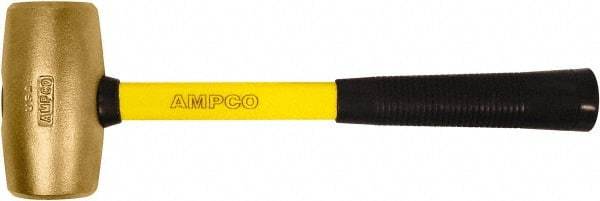 Ampco - 2 Lb Head Mallet - 14" OAL, 14" Long Fiberglass Handle with Grip - Makers Industrial Supply