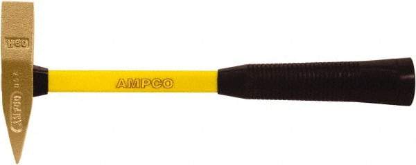 Ampco - 1 Lb Head Scaling Hammer - 14" Long, 1" Face Diam, Fiberglass Handle - Makers Industrial Supply