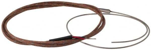 Thermo Electric - 0 to 750°F, T Flexible, Thermocouple Probe - 3 Ft. Cable Length, Stripped Ends, 12 Inch Probe Sheath Length, 3 Sec Response Time - Makers Industrial Supply