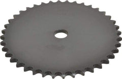 Browning - 40 Teeth, 1/2" Chain Pitch, Chain Size 40, "A" Plate Roller Chain Sprocket - 5/8" Bore Diam, 6.373" Pitch Diam, 6.65" Outside Diam - Makers Industrial Supply