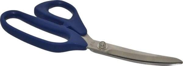 Heritage Cutlery - 3-1/4" LOC, 9" OAL Stainless Steel Standard Shears - Ambidextrous, Plastic Offset Handle, For Poultry Processing - Makers Industrial Supply