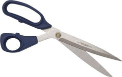 Heritage Cutlery - 5-1/2" LOC, 12" OAL Stainless Steel Heavy Duty Shears - Ambidextrous, Plastic Bent Handle, For General Purpose Use - Makers Industrial Supply