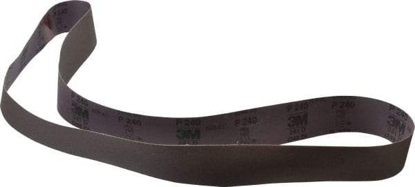 3M - 2" Wide x 60" OAL, 240 Grit, Aluminum Oxide Abrasive Belt - Aluminum Oxide, Very Fine, Coated, X Weighted Cloth Backing, Series 341D - Makers Industrial Supply