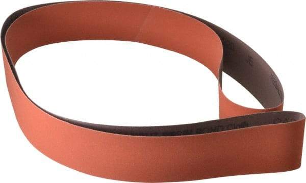 3M - 2" Wide x 72" OAL, 220 Grit, Ceramic Abrasive Belt - Ceramic, Very Fine, Coated, J Weighted Cloth Backing, Series 707E - Makers Industrial Supply