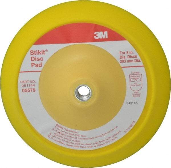 3M - 8" Diam Adhesive/PSA Disc Backing Pad - Medium Density, 3,000 RPM - Makers Industrial Supply