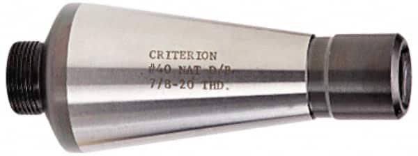 Criterion - 2-1/4-10 Threaded Mount, Boring Head Taper Shank - Threaded Mount Mount, 1-1/4 Inch Projection, 3.38 Inch Nose Diameter - Exact Industrial Supply