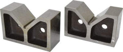 Value Collection - 3 to 3-17/32" Capacity, 90° Angle, Cast Iron V-Block - 7" Long x 3" Wide x 4-17/32" High, Sold as Matched Pair - Makers Industrial Supply