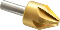 Melin Tool - 1-1/4" Head Diam, 1/2" Shank Diam, 6 Flute 60° Cobalt Countersink - Makers Industrial Supply