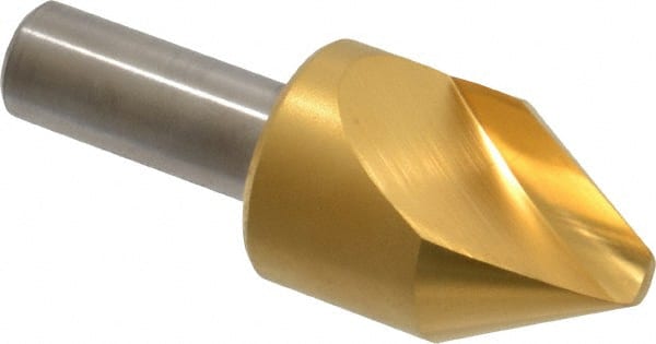 Melin Tool - 1" Head Diam, 1/2" Shank Diam, 1 Flute 60° Cobalt Countersink - Makers Industrial Supply