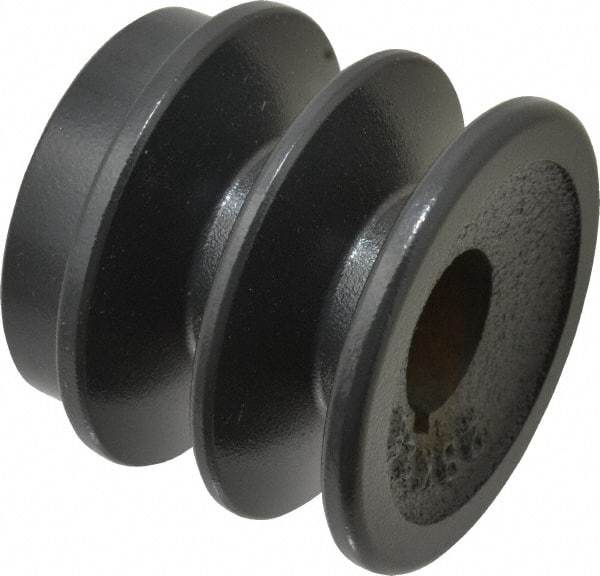 Browning - 7/8" Bore, 1-31/32 Long, 2-1/2" Outside Diam, Finished Bore Two Groove V Belt Sheave - 2.3 Belt Pitch B, 1.9" Pitch Diam of 4L Belt - Makers Industrial Supply