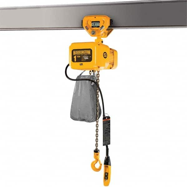 Harrington Hoist - Electric Hoists Type: Electric Chain Hoist Load Capacity (Ton): 1/2 - Makers Industrial Supply