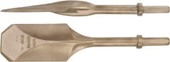 Ampco - 4-1/2" Head Width, 20" OAL, 3-1/4" Shank Diam, Digging Chisel - Hex Drive, Hex Shank - Makers Industrial Supply