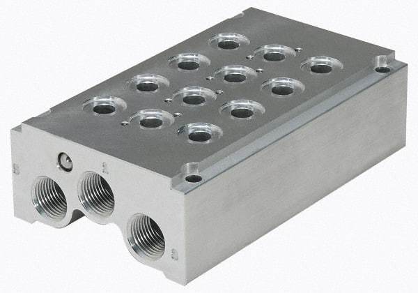 Value Collection - 1/4" Inlet, 3/8" Outlet Manifold - 120°F Max, 145 Max PSI, 2 Outlet Ports - Makers Industrial Supply