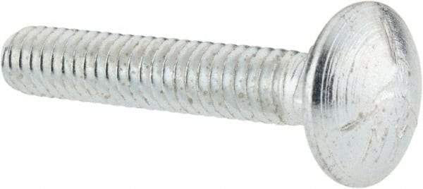 Value Collection - 1/4-20 UNC 1-1/2" Length Under Head, Standard Square Neck, Carriage Bolt - Grade 5 Steel, Zinc-Plated Finish - Makers Industrial Supply